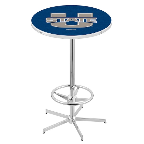 42" Chrome Utah State Pub Table